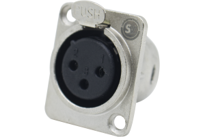 CONECTOR XLR PAINEL FÊMEA 3 POLOS SOUNDVOICE XP03-FM