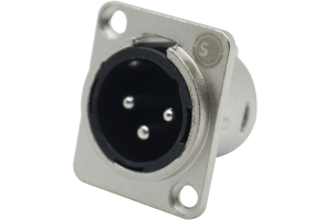 CONECTOR XLR PAINEL MACHO 3 POLOS SOUNDVOICE XP03-MC