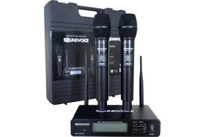MICROFONE DUPLO SEM FIO SOUNDVOICE MM-420SF